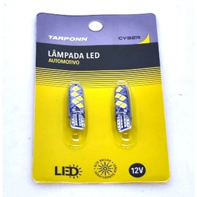 LÂMPADA LED T10 SILICON 10 SMD CYBER PAR