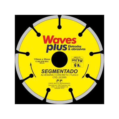 DISCO DIAM. SEGMENTADO 20X110 WAVES LINHA PRO