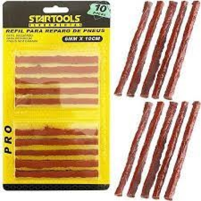 REFIL PARA REPARO DE PNEUS C/10PCS 6MM X 10CM