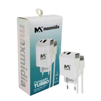CARREGADOR CELULAR IPHONE 20W MAXMIDIA