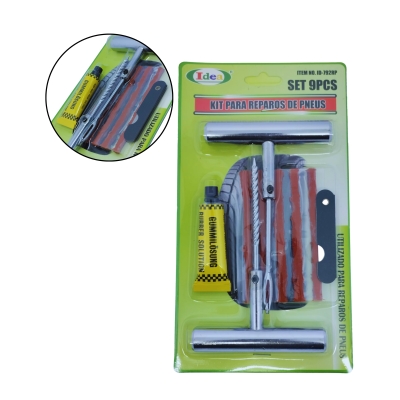 KIT REPARO DE PNEUS 09PCS PROFISSIONAL