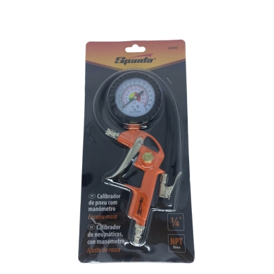 CALIBRADOR DE PNEUS PNEUMATICO ENCAIXE 1/4 SPARTA