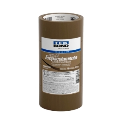 FITA ADESIVA 40MX48MM MARROM TEKBOND C/4