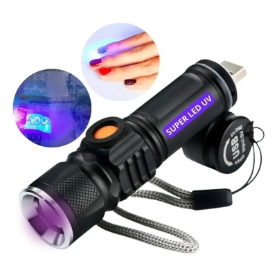 LANTERNA TATICA ULTRAVIOLETA REC USB