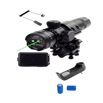 LANTERNA TATICA LASER VERDE C/REGULAGEM