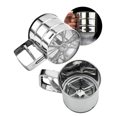 POLVILHADOR PENEIRA MANUAL INOX C/GATILHO 500G