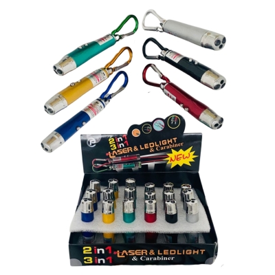 CHAVEIRO LANTERNA 3X1 LASER ( UN )