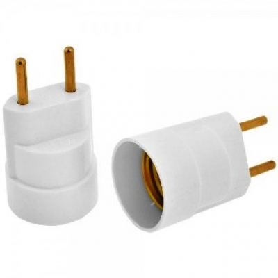 BOCAL ADAPTADOR MACHO E27 BRANCO