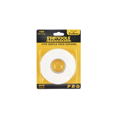FITA DUPLA FACE ESPUMA 18MMX03M BLISTER STARTOOLS