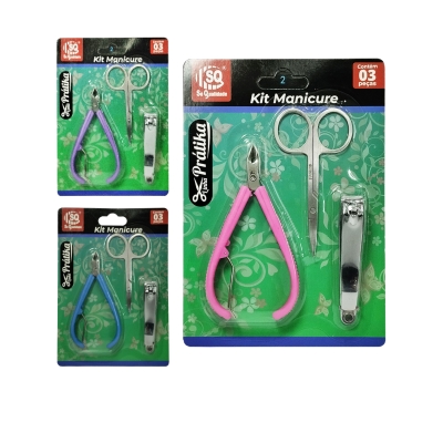KIT MANICURE C/3 PCS - LINHA PRATIKA