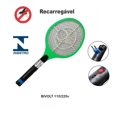 RAQUETE MATA MOSQUITO RECARREGAVEL CAERUS