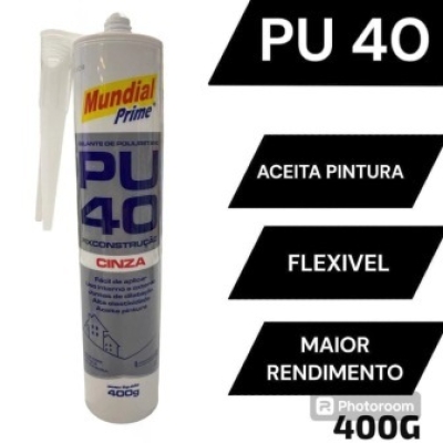PU FIX CINZA CARTUCHO 400GR MUNDIAL PRIME