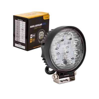 FAROL AUXILIAR REDONDO 9 LED 27W AZUL UN