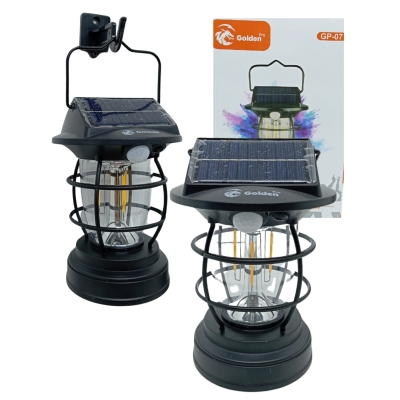 LAMPIAO CAMPING REC E SOLAR COM SENSOR