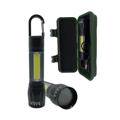 LANTERNA TATICA MINI RECAR.C/LUZ LATERAL C/CLIP