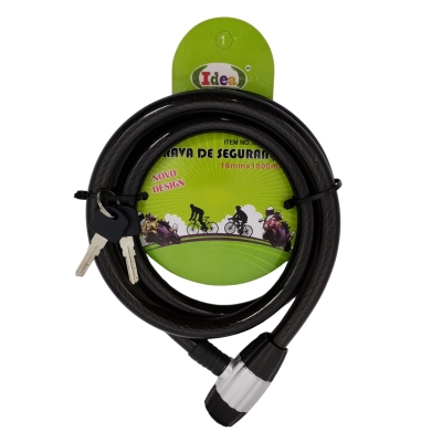 CADEADO 16MM X 1500MM P/MOTO-BIKE-ESTEPE