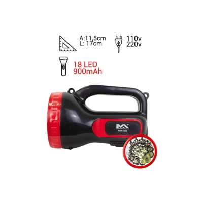 LANTERNA REC 18LEDS C/ALCA MAX-1808