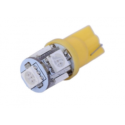 LAMPADA LED T10-5050-5SMD AMARELA S/ BLISTER (UN)