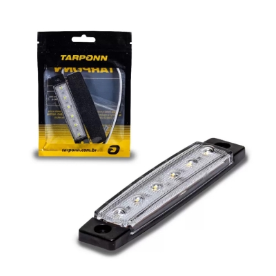 LANTERNA LATERAL LED BRANCA 12-24V 6LEDS