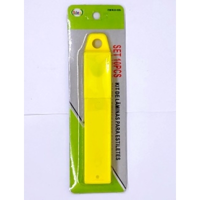 LAMINA P/ESTILETE 18MM EM CARTELA C/10PCS