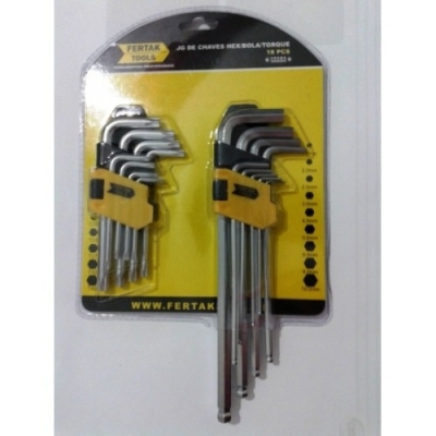CHAVE ALLEN PONTA BOLA+ TORX 18PCS FERTA