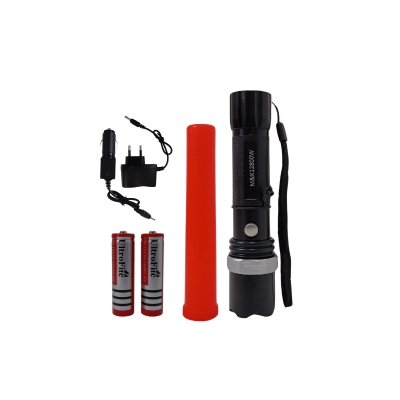 LANTERNA TATICA C/SINALISADOR+BATERIA RESERVA MK-10-0305