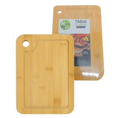 TABUA DE BAMBU RETANGULAR 1X33 X 23CM HM