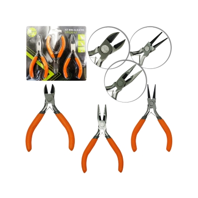 ALICATE MINI 3PC BICO/CORTE/BICO REDONDO