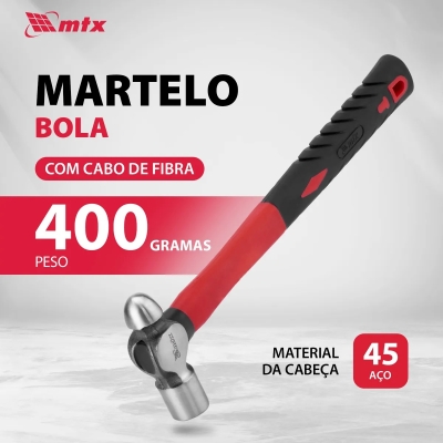 MARTELO BOLA CABO DE FIBRA 400G M T X