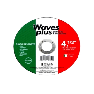 DISCO DE CORTE AÇO/INOX 115X1,00X22,2MM WAVES