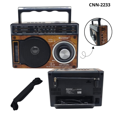 RADIO RETRO RECARREG AM/FM AUX-USB BLUETOOTH