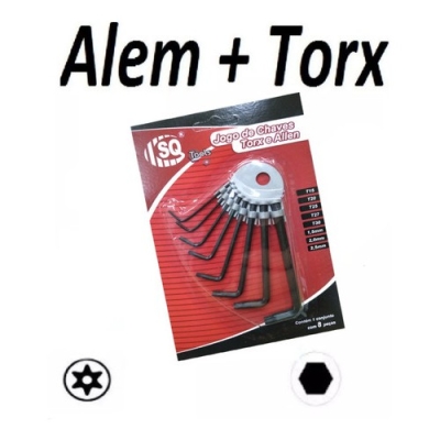 CHAVE ALLEN+TORX JG 08PCS T15,20,25,27,30 / 1,5-2-2,5MM
