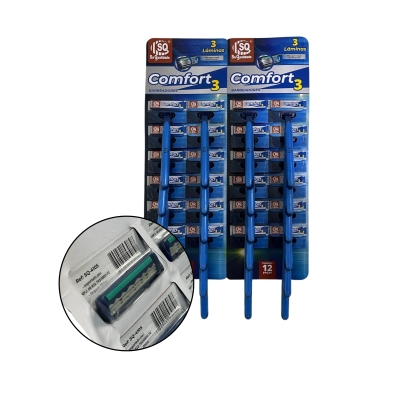 APARELHO BARBEAR 3 LAMINAS CONFORT C/24 FITA LUBRIFICANTE