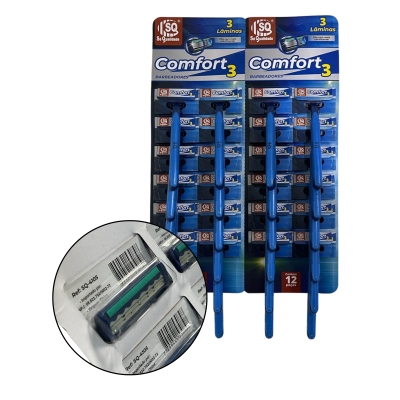 APARELHO BARBEAR 3 LAMINAS CONFORT C/24 FITA LUBRIFICANTE