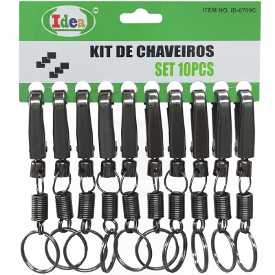 CHAVEIRO KIT CARTELA COM 10PCS