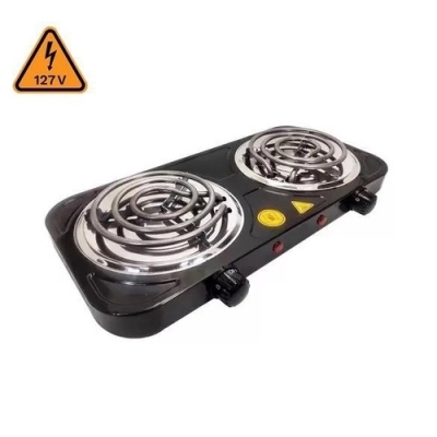 FOGAREIRO ELETRICO 2 BOCAS 2000W PRETO