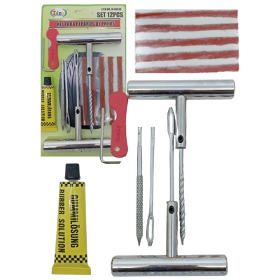 KIT REPARO DE PNEUS 12PCS PROFISSIONAL