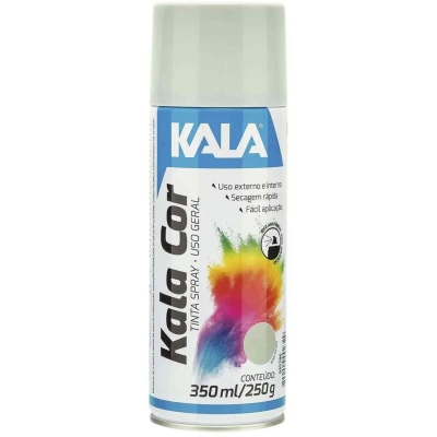 TINTA SPRAY 350ML/250G BRANCO FOSCO USO GERAL KALA