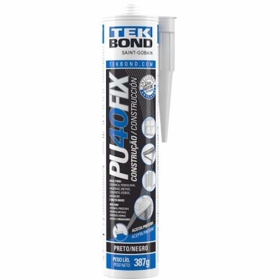 PU FIX PRETO CARTUCHO 387G/280ML TEKBON