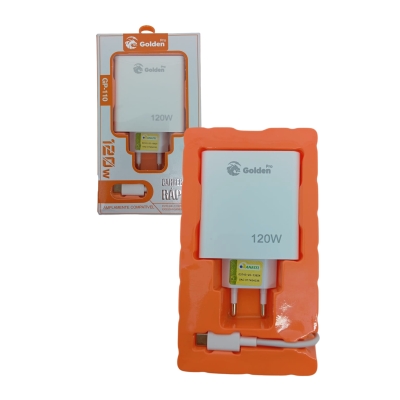 CARREGADOR CELULAR TIPO C 5.1A 120W GOLDEN PRO