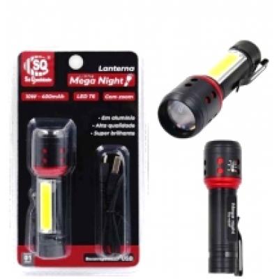LANTERNA REC MEGA NIGHT 10W 400MHA LED