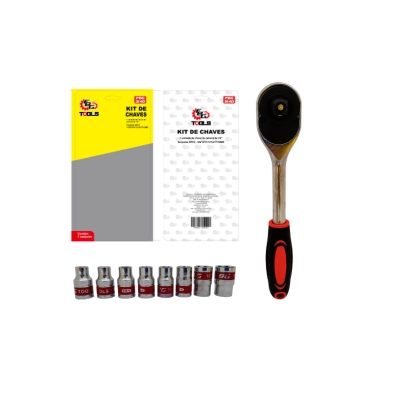 JOGO SOQUETES C/CATRACA 1/2(8 A 19)09PCS SEXTAVADA