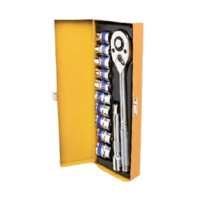 JOGO SOQUETES + FERRAMENTAS CRV 12 PEÇAS