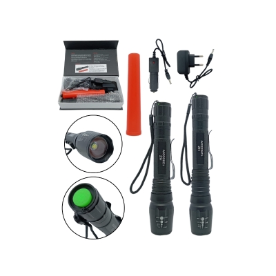 LANTERNA TATICA 2 BATERIAS T6 COM ZOOM