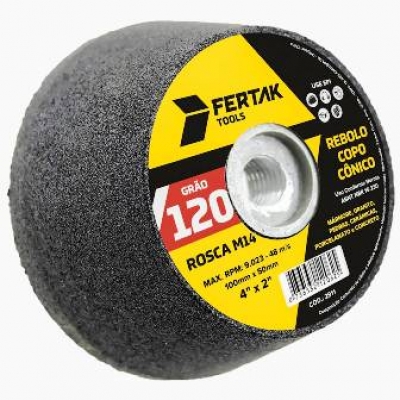 REBOLO COPO CONICO 100 X 50 GRAO 60 M14