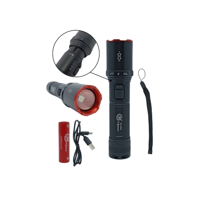 LANTERNA TATICA 15W 2500MAH ZOOM/FOCO REDONDO