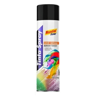 TINTA SPRAY 400ML/240G PRETO FOSCO USO GERAL