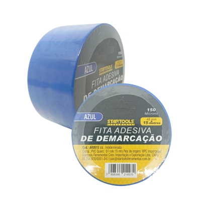 FITA DEMARCACAO ADESIVA AZUL 15M X 48MM 150 MICRONS STARTOOLS