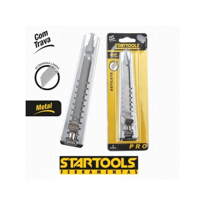 ESTILETE 18 MM DE METAL COM TRAVA STARTOLS