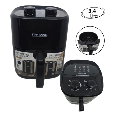 FRITADEIRA ELETRICA PRETA 3,4LTS 127V STARTOOLS